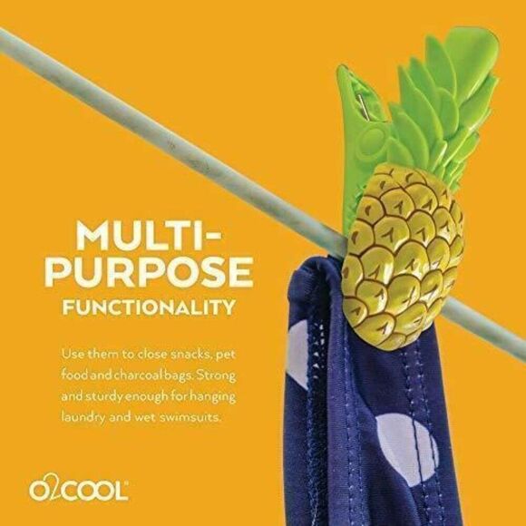 Pineapple O2 COOL Boca Clips Heavy Duty for Towels Beach Chairs Patio Pool NIP - Picture 6 of 7